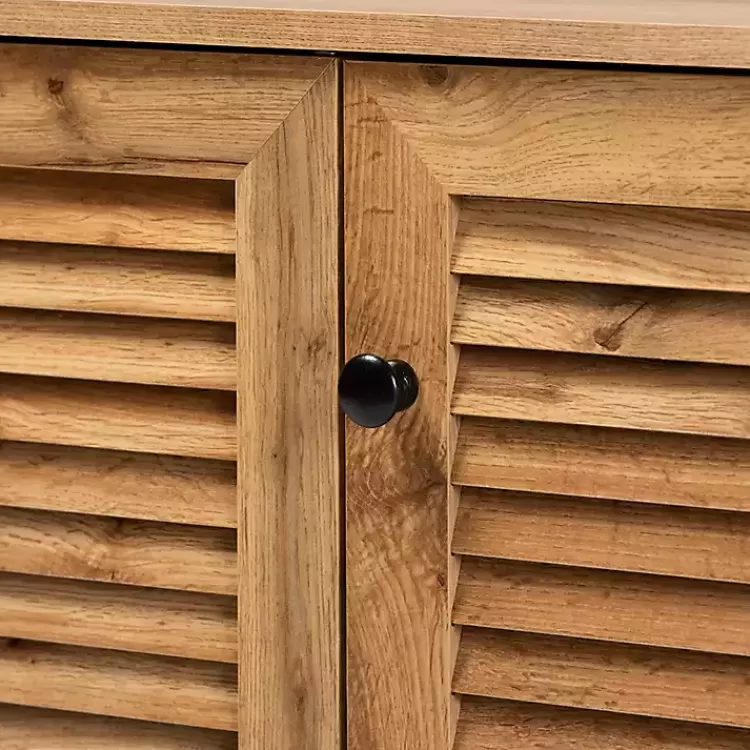 oak_door_slatted_shoe_storage_cabinet_4.webp Oak 3-Door Slatted Shoe Storage Cabinet>Kirklands Home Fashion