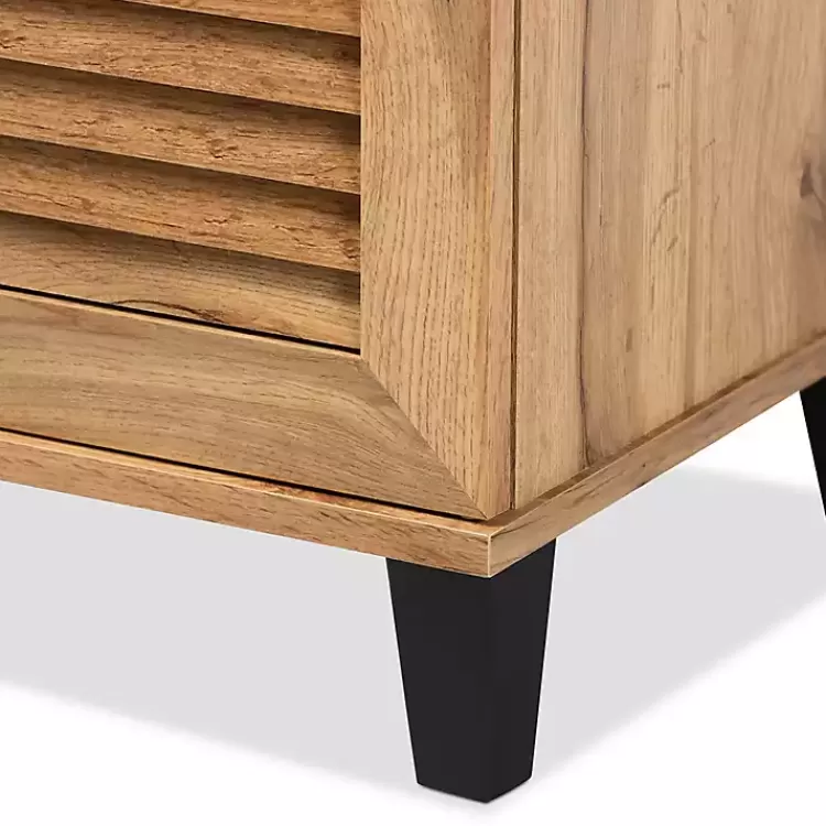 oak_door_slatted_shoe_storage_cabinet_5.webp Oak 3-Door Slatted Shoe Storage Cabinet>Kirklands Home Fashion