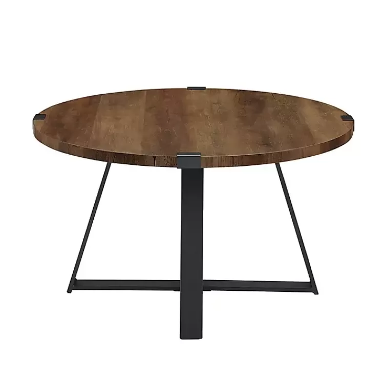 oak_urban_rustic_round_coffee_table_4.webp Oak Urban Rustic Round Coffee Table>Kirklands Home Clearance