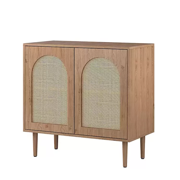 Oak Wood and Arched Rat 2-Door Cabinet>Kirklands Home Discount