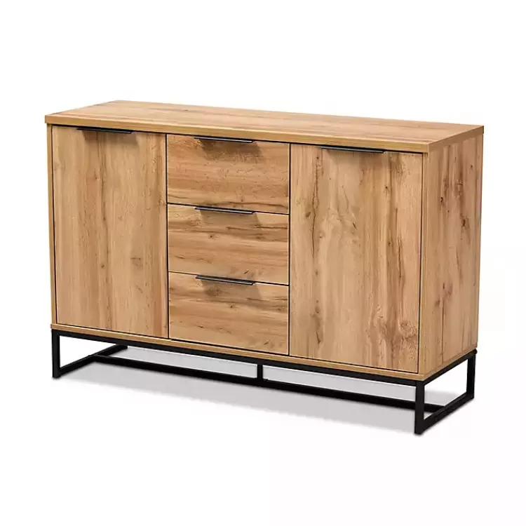Oak Wood and Metal Sideboard Buffet>Kirklands Home Discount