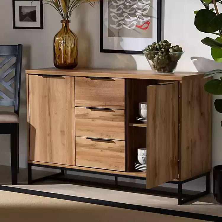 oak_wood_and_metal_sideboard_buffet_7.webp Oak Wood and Metal Sideboard Buffet>Kirklands Home Discount