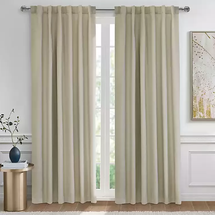 Oatmeal Baxter Blackout Curtain Panel, 84 in.>Kirklands Home Online