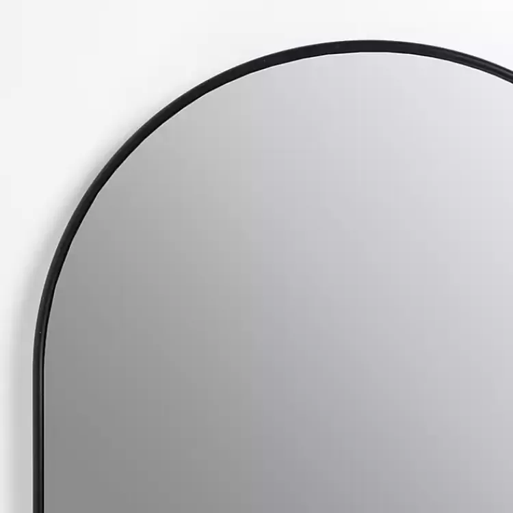 Oblong Black Nouveau Linear Wall Mirror>Kirklands Home Shop