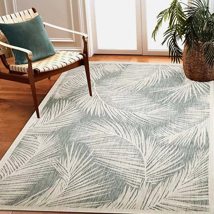 ocean_blue_palm_leaves_outdoor_area_rug_x_2.webp Ocean Blue Palm Leaves Outdoor Area Rug, 7x9>Kirklands Home Discount