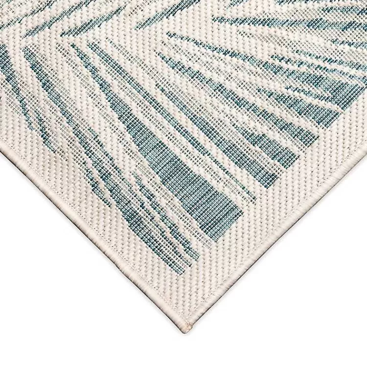 ocean_blue_palm_leaves_outdoor_area_rug_x_4.webp Ocean Blue Palm Leaves Outdoor Area Rug, 7x9>Kirklands Home Discount