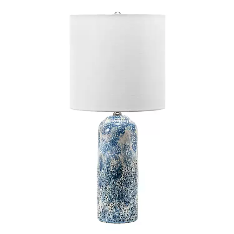 Ocean Blues Mottled Pillar Table Lamp>Kirklands Home Fashion