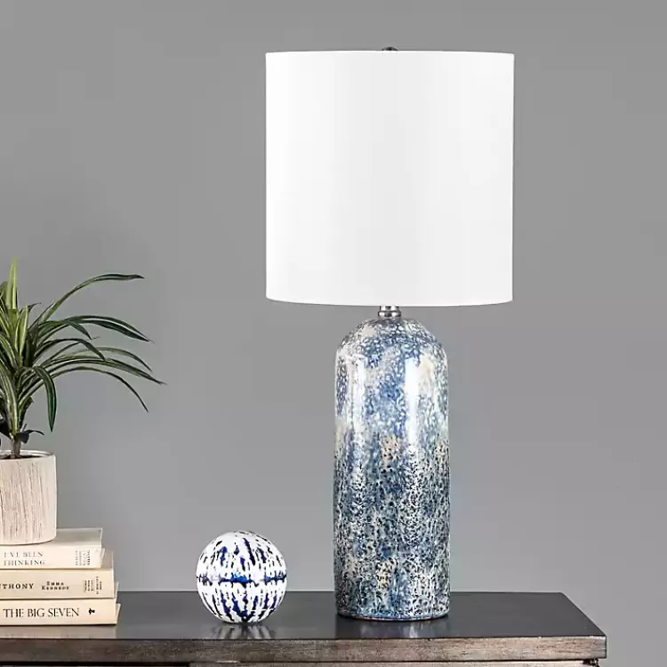 ocean_blues_mottled_pillar_table_lamp_3.webp Ocean Blues Mottled Pillar Table Lamp>Kirklands Home Fashion