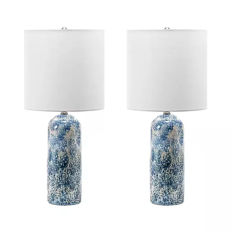 ocean_blues_mottled_pillar_table_lamp_6.webp Ocean Blues Mottled Pillar Table Lamp>Kirklands Home Fashion