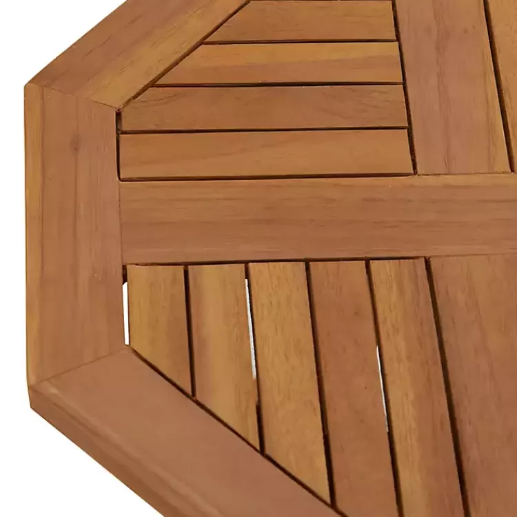 octagonal_brown_wood_slatted_outdoor_accent_table_3.webp Octagonal Wood Slatted Outdoor Accent Table>Kirklands Home Cheap