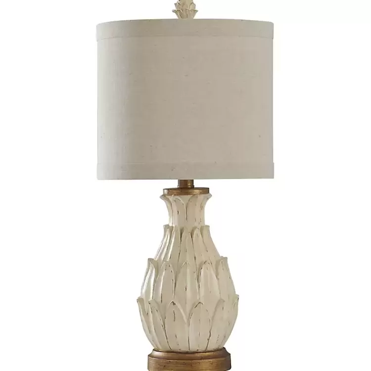 Off Beige Distressed Artichoke Table Lamp>Kirklands Home Fashion