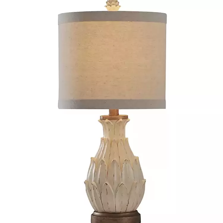 off_white_beige_distressed_artichoke_table_lamp_2.webp Off Beige Distressed Artichoke Table Lamp>Kirklands Home Fashion