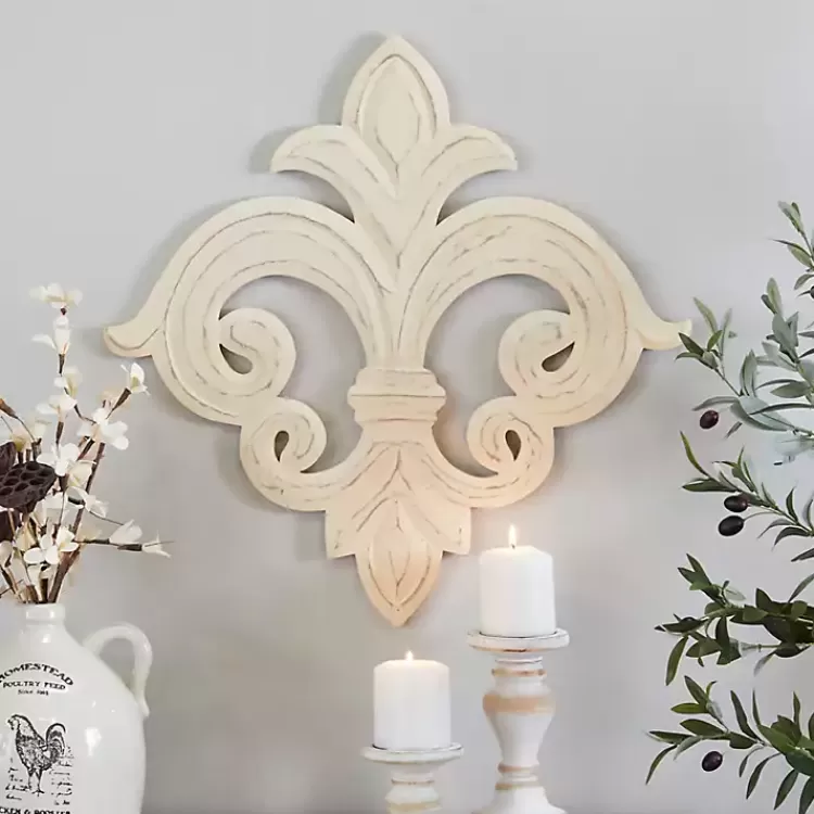 offwhite_distressed_fleur_de_lis_wall_decoration_2.webp Off-White Distressed Fleur De Lis Wall Decoration>Kirklands Home Best Sale