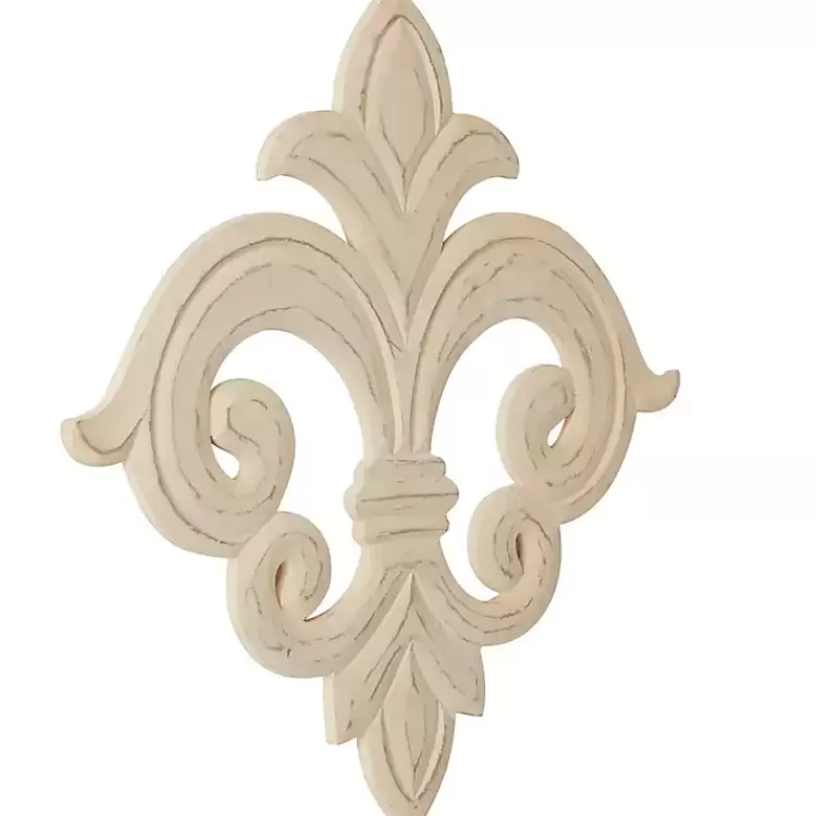 offwhite_distressed_fleur_de_lis_wall_decoration_3.webp Off-White Distressed Fleur De Lis Wall Decoration>Kirklands Home Best Sale