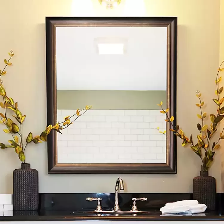 Oil Rubbed Bronze Beveled Framed Wall Mirror>Kirklands Home Outlet