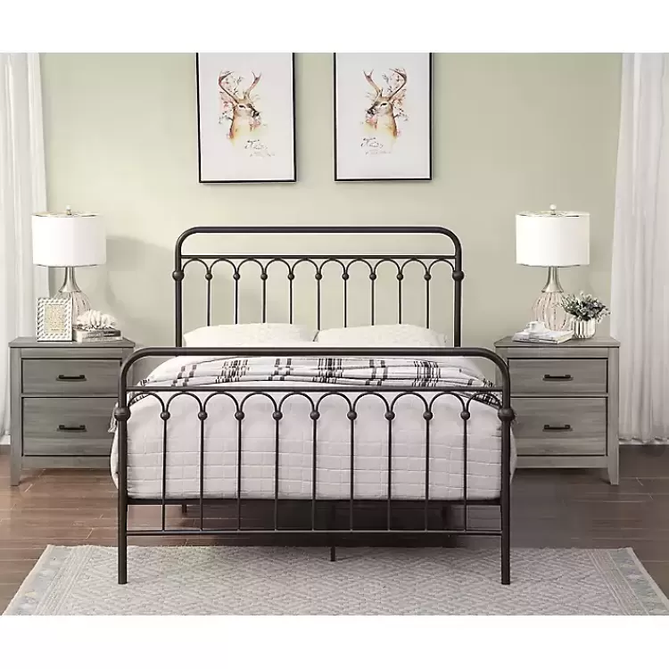 Oil Rubbed Bronze Metal Platform Full Bed>Kirklands Home Shop