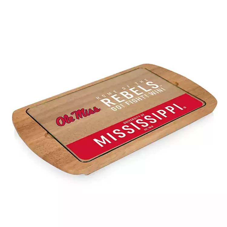 Ole Miss Rebels Wood and Glass Serving Board>Kirklands Home Hot