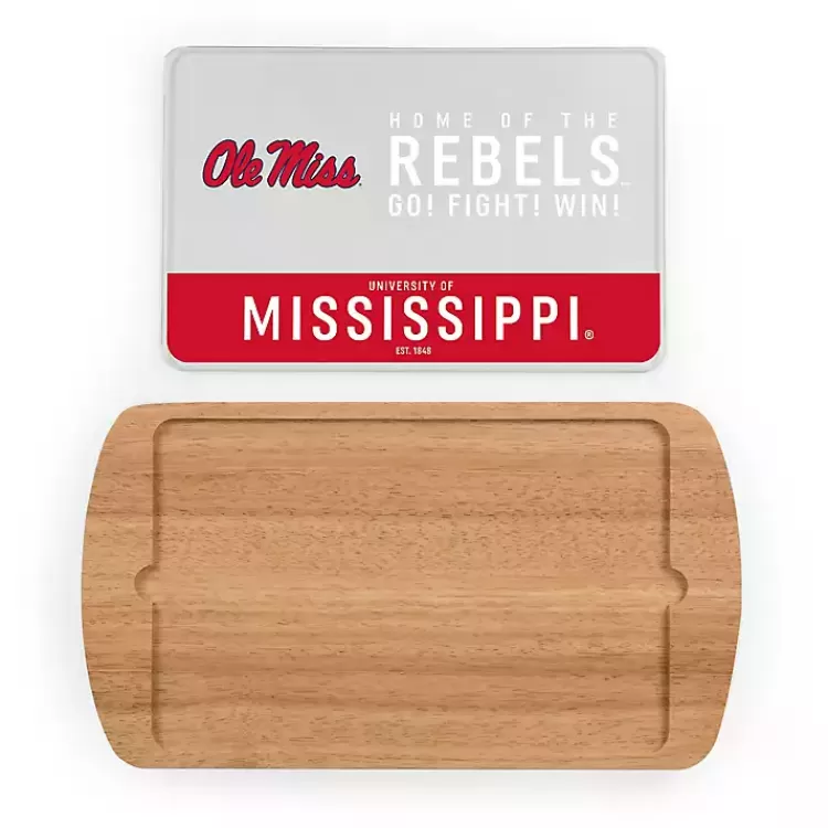 Ole Miss Rebels Wood and Glass Serving Board>Kirklands Home Hot