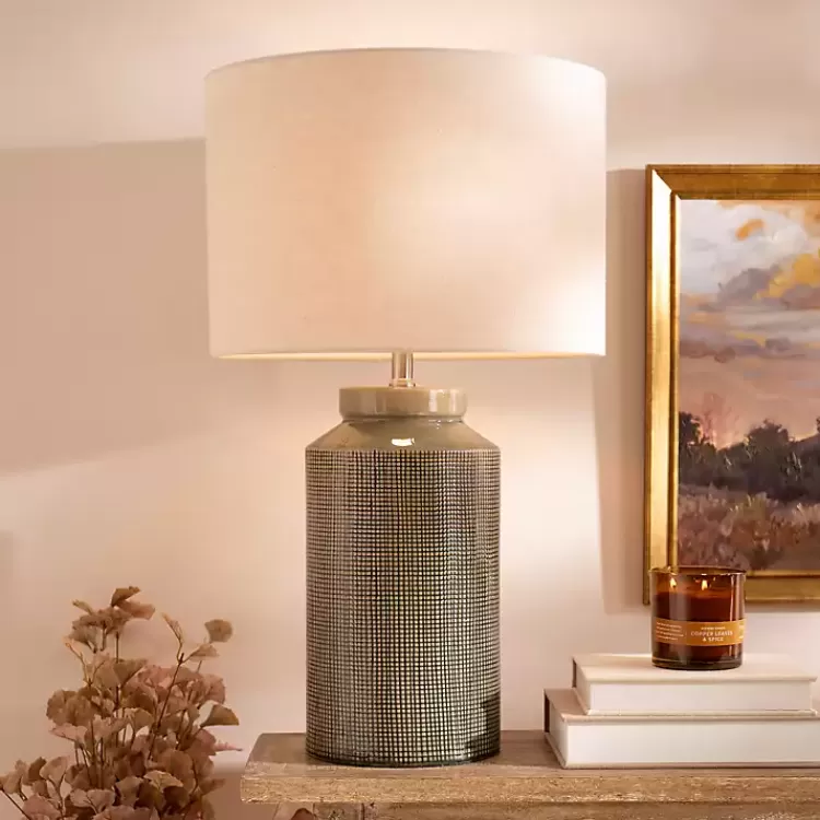 olive_green_grid_ceramic_table_lamp_3.webp Olive Green Grid Ceramic Table Lamp>Kirklands Home Fashion