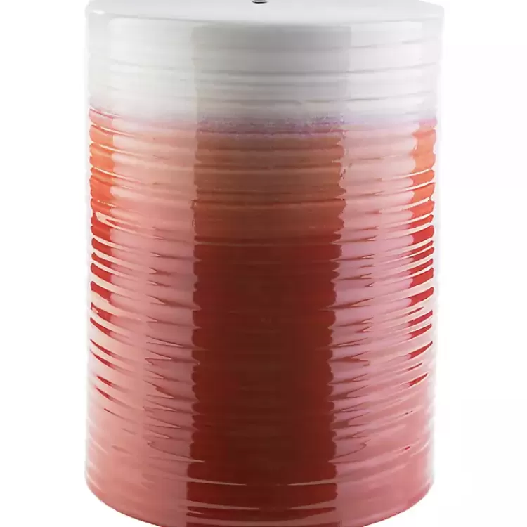 Ombre Red Ripple Accent Table>Kirklands Home Sale