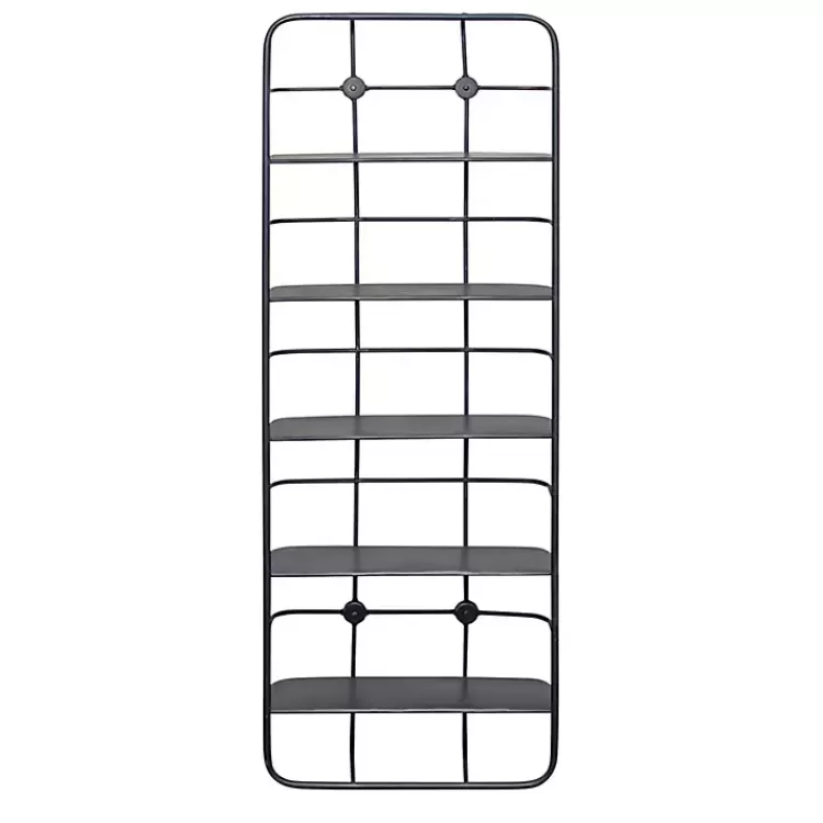 Onyx Squared Iron Grid Wall Shelves>Kirklands Home Clearance