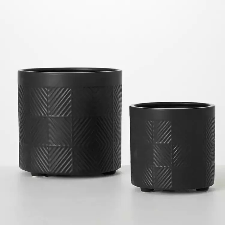 Onyx Textured Ceramic Footed Planters, Set of 2>Kirklands Home Online