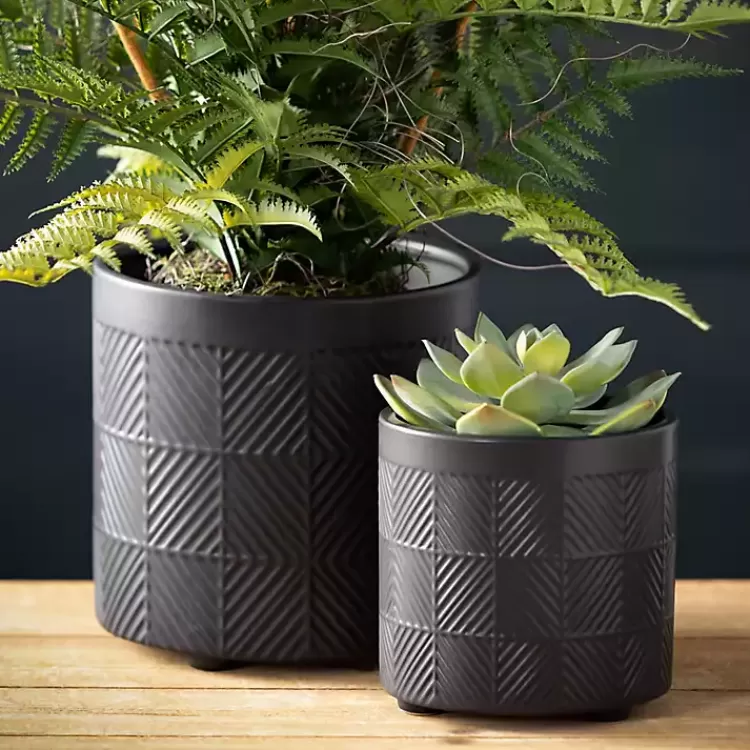 onyx_textured_ceramic_footed_planters_set_of__2.webp Onyx Textured Ceramic Footed Planters, Set of 2>Kirklands Home Online