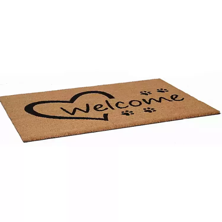 open_heart_welcome_paws_doormat_4.webp Open Heart Welcome Paws Doormat>Kirklands Home Clearance