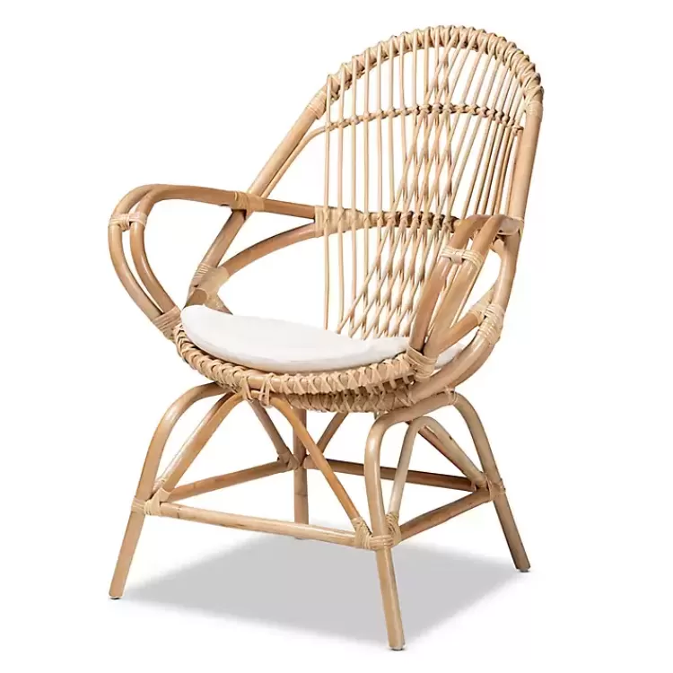 Open Woven Rattan Accent Chair>Kirklands Home Flash Sale