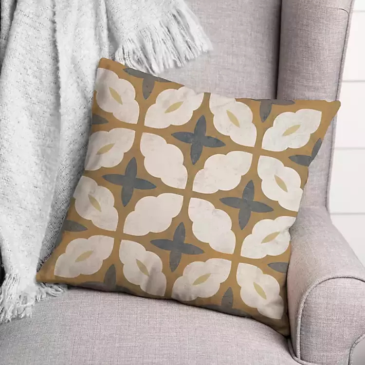 Orange & Blue Medallion Indoor/Outdoor Pillow>Kirklands Home Sale