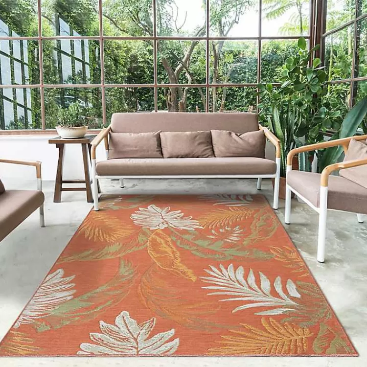 orange__green_palms_reversible_outdoor_rug_x_2.webp Orange & Green Palms Reversible Outdoor Rug, 5x7>Kirklands Home Discount