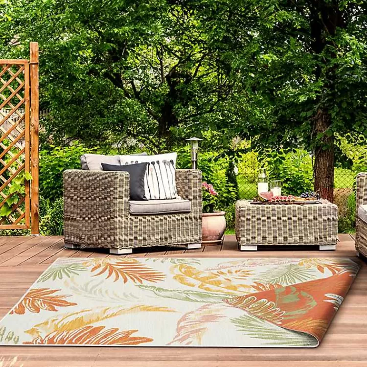 orange__green_palms_reversible_outdoor_rug_x_4.webp Orange & Green Palms Reversible Outdoor Rug, 5x7>Kirklands Home Discount