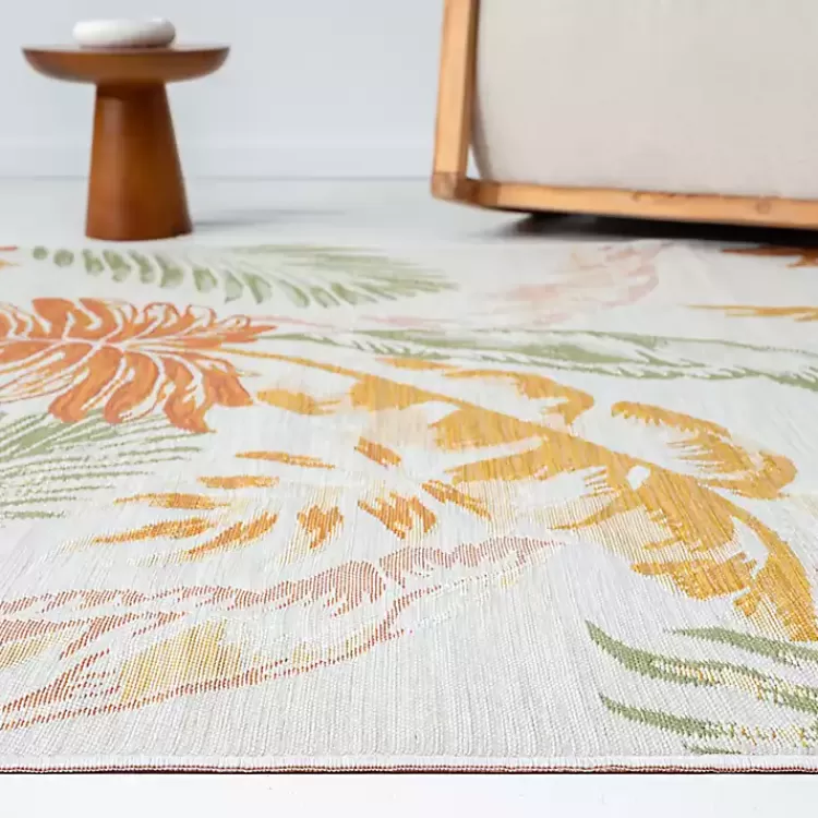 orange__green_palms_reversible_outdoor_rug_x_5.webp Orange & Green Palms Reversible Outdoor Rug, 5x7>Kirklands Home Discount