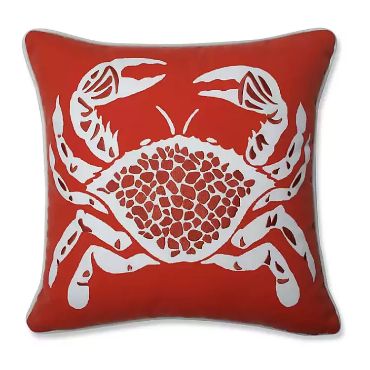 Orange Calvin the Crab Outdoor Pillow>Kirklands Home Cheap