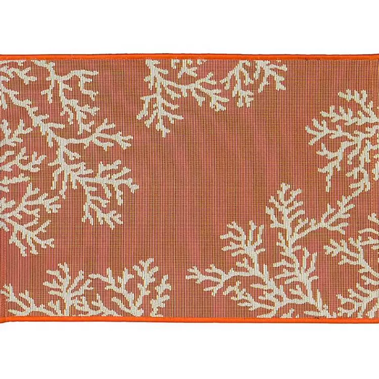 Orange Coral Indoor/Outdoor Rug, 3x4>Kirklands Home Flash Sale