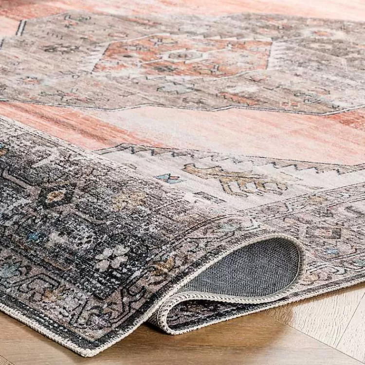 orange_distressed_medallion_washable_area_rug_x_4-2.webp Orange Distressed Medallion Washable Area Rug, 4x6>Kirklands Home Best Sale
