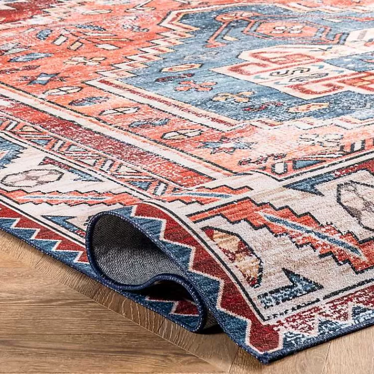 orange_faded_medallion_washable_area_rug_x_4-1.webp Orange Faded Medallion Washable Area Rug, 4x6>Kirklands Home Cheap
