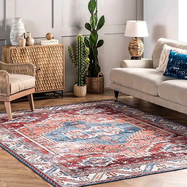 Orange Faded Medallion Washable Runner>Kirklands Home Hot