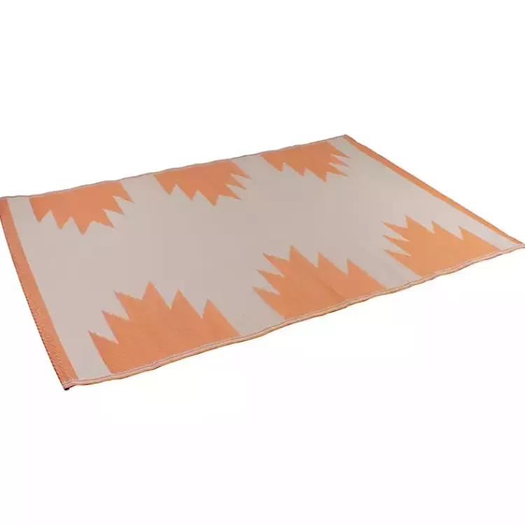 orange_geometric_outdoor_area_rug_x_2.webp Orange Geometric Outdoor Area Rug, 4x6>Kirklands Home Online