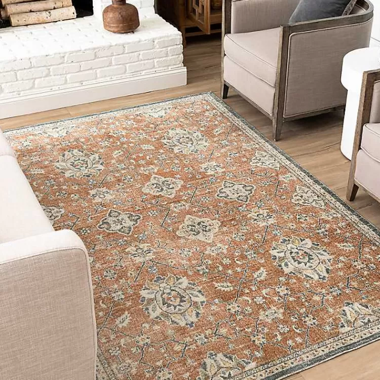 orange_granary_floral_area_rug_x_6.webp Granary Floral Area Rug, 8x10>Kirklands Home Online