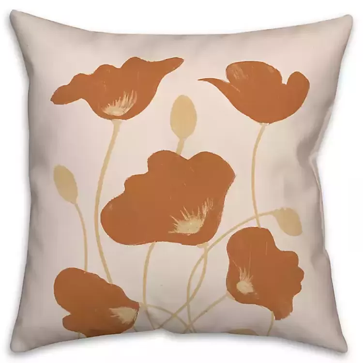Orange Poppies Indoor/Outdoor Pillow>Kirklands Home Flash Sale