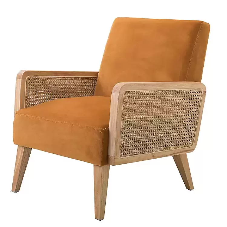 Orange Rattan Accent Chair>Kirklands Home Shop