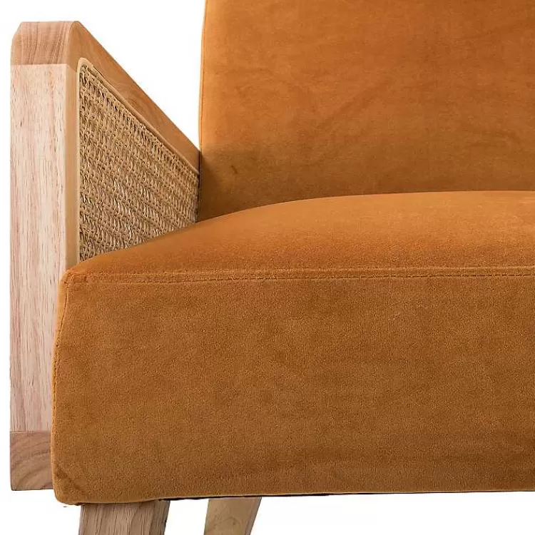 orange_rattan_accent_chair_3.webp Orange Rattan Accent Chair>Kirklands Home Shop