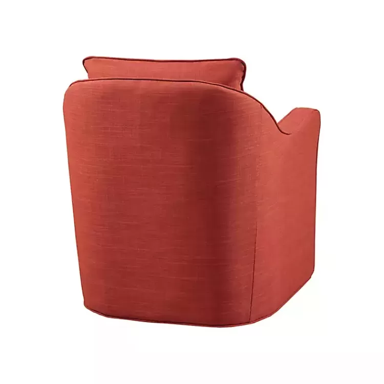 orange_swivel_upholstered_wide_seat_accent_chair_4.webp Swivel Upholstered Wide Seat Accent Chair>Kirklands Home Cheap