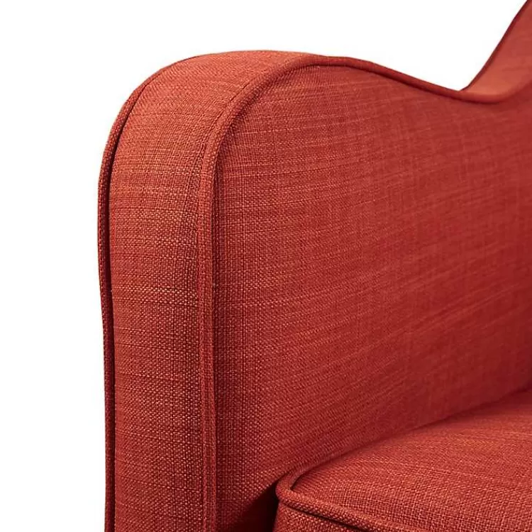 orange_swivel_upholstered_wide_seat_accent_chair_5.webp Swivel Upholstered Wide Seat Accent Chair>Kirklands Home Cheap