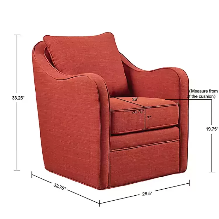orange_swivel_upholstered_wide_seat_accent_chair_7.webp Swivel Upholstered Wide Seat Accent Chair>Kirklands Home Cheap