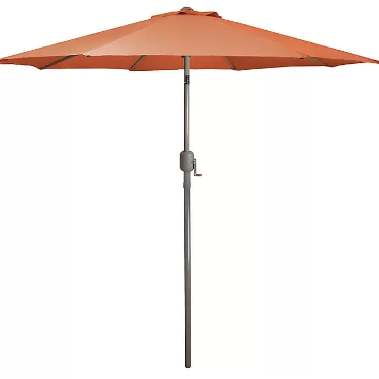 Orange Tilt Hand Crank Outdoor Umbrella>Kirklands Home Online