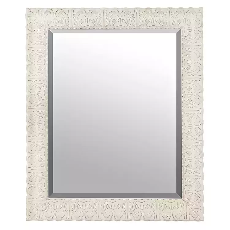 Ornate Distressed Cream Mirror, 29x35>Kirklands Home Hot