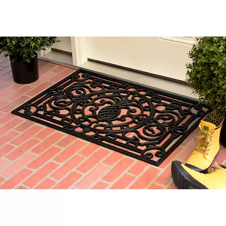 ornate_penelope_durable_rubber_doormat_x_in_3.webp Ornate Penelope Durable Rubber Doormat, 30x18 in.>Kirklands Home Best