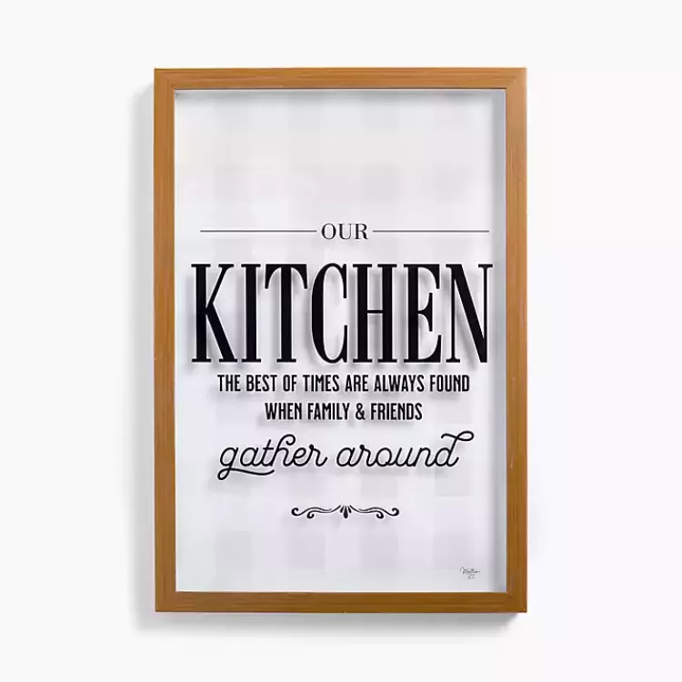 Our Kitchen Buffalo Check Framed Wall Plaque>Kirklands Home Hot